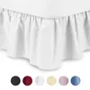 Frete grátis Hotel Elastic Bed Skirt 6 cores Tecido de camurça para King / Queen Size Poeira Ruffle Estilo Pastoral Estilo Fit Colcha