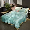 Leer luxe zijden quilt satijnen bed linnen katoen massief satijnen dekbedovertrek set king size leerbladen sets fb2005009