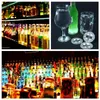 2023 Adesivi luminosi a LED mini LED Bottiglia di vino Glorificatore Luce 3M plastica LED Sottobicchiere Tappetino per tazze Party Bar Club Vaso Decorazione natalizia