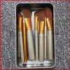 Hot Beroemde N3 Borstel 12 stks Make-up Cosmetische Gezichtsborstel Kit Metalen Doos Borstel Sets Gezicht Poeder Borstels