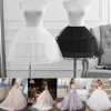 2 Hoop with Lace Edge Kids Wedding Petticoat Crinoline Skirt Slip Girl's Underskirt Pettiskirt Adjustable For Child 4-16 Years Old