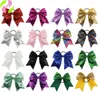 8 cali solidna wstążka Cheer Bow dla dziewczynek dzieci Boutique duża cheerleaderek kokarda do włosów dzieci cekinowe akcesoria do włosów GB1666