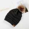 Girl Women Wol Warm Caps 12 Kleur Solid Ball Winteroorbescherming Winddicht gebreide mode