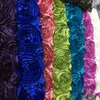 Trouwjurken bruidsjurken bruiden dragen volledige lengte 3d rozenbloemen zwarte bordeaux rood kant-up rugvido de noiva