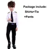 Nowa Moda Dzień Dzień Dziecka Pilot Uniform Stewardess Cosplay Halloween Kostiumy dla dzieci Przebrania Dziewczyna Boy Captain Samolot Fantazyjny Odzież