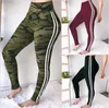 Leggings Kvinnor Sport Yoga Jeggings Camo Skinny Print Foot Byxor Joggare Striped Camouflage Tights Sommar Slim Pencil Byxor Byxor B4696