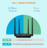 Router intelligente dual-band TENDA AC5 1200M, 4 antenne ad alto guadagno da 5 dBi, il segnale può passare facilmente attraverso il muro senza rallentare.