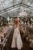 Fabulous Lace Boho Backless Wedding Dresses A Line Deep V Neck Beach Bridal Gowns Tulle Floor Length Bohemian vestido de novia9888144