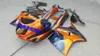 Fairings ustawione na Kawasaki Nija ZZR1100 93 95 96 99 00 01 Bodywork ZX11 1993 2001 ZZR1100D Orange Cyan Fairing Kit+Prezenty ZD38