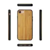 Custodia in legno di tipo popolare Custodie per telefoni in TPU con bordo arrotondato per iPhone 7 8 plus 6 6s X XR XS MAX Custodia per cellulare in legno con guscio posteriore in bambù reale