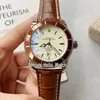 Luxury New Super Ocean Heritage II AB201033 Silver Dial Automatic Mens Watch Brown Leather Strap Spot Klockor Hello_Watch Hög kvalitet