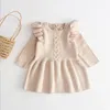 Mädchen Kleider Kleinkind Strickpullover Kleid Baby Baumwolle Prinzessin Kleider Säugling Gestrickte Tops Shirt Weihnachten Neugeborene Boutique Kleidung CZYQ6110