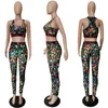 Dames Designer Trainingspak Sport Bra Crop Tank Vest + Broek Leggings Twee stuk Outfits Merk Badmode Sportpak Badpak Doek A3211