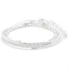 Tobilleras de plata 925 para playa, pulsera para mujer, tobillera con corazón de amor multicapa, conjunto de joyería con cadena para pies para vacaciones de verano