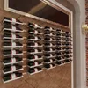 Portabottiglie da parete in ferro Portabottiglie dritto inclinato in stile europeo Vino rosso Espositore per bottiglie di champagne Organizer per scaffali Novità