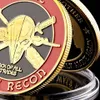 10 pz Arti e Mestieri US Marine Corps Sfida Militare Coin Force Recon USMC Placcato Oro Badge Collection1757074