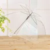 rain Transparent Umbrella Long Handle Umbrella Automatic Umbrellas Clear Wedding Party Favor Dance Household Sundries T2I5558