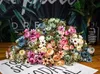 Automne faux thé rose soie fleur automne Gerbera marguerite artificielle fleur en plastique pour mariage maison accessoires décoration chambre décoration GB232