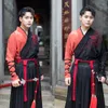 Couples Chinese Hanfu Ancient Traditional Costume Folk Dance Wushu Clothing Women Men Performance Wear Festival Outfit DN4908282o