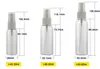Transparentes Garrafas de spray vazia 30ml / 50ml / 60ml / 80ml / 100ml / 120ml plástico Mini recarregáveis ​​recipiente vazio recipientes cosméticos da329