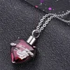 Locket screw Heart Necklace for women luxury jewelry keepsake pendant cremation memorial ashes urn birthstone necklace