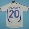 Retro 1998 2018 wereldbeker kampioenen VINTAGE ZIDANE HENRY MAILLOT DE FOOT TREZEGUET voetbalshirts DJORKAEFF finale 2000 2006 voetbalshirts