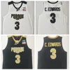 Męskie Purdue Kotmakers Carsen Edwards College Koszykówka Koszulki Vintage C.Dwards # 3 Szyte Koszule Black Jersey S-XXL