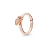 Heart-Shaped Padlock Ring luxury designer jewelry for Pandora 18K Rose gold plated 925 Silver Women Wedding Love Rings with Original box