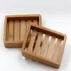 100 pezzi arrivo portasapone portatile creativo semplice bambù scatola di sapone con scarico manuale bagno bagno sapone in stile giapponese