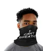 Jag kan inte andas utlagd tom muti -halsduk Bandanas Polyester Fiber Headwear Face Mask Hood Scarf Transfer Printing Blank Con9329012