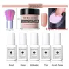 8PC / SET Dips Nail Dip System Nail Art Dip med Dip Base Activator Flytande gelfärg Naturlig torr utan lampa