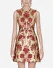 Цветочный принт Женское платье-футляр с круглым вырезом без рукавов Платья 04K855