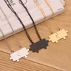 2 stks mannen vrouwen paar puzzel hanger ketting legering link ketting 3 kleuren kettingen sieraden set voor liefhebbers wens cadeau