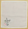 Heimtextilien Satz von 12 Mode Geschenke Einstecktücher gestickte Friedenstaube Weiß Hohlsaumstickerei Ramie Handkerchief Für die Geschenke von Freunden