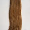 Лента для волос Remy для наращивания человеческих волос от 10 до 24 дюймов, 40 шт., 100 г. Шелковистые прямые шиньоны из искусственной кожи, бесшовные утки из кожи, волосы 4164797