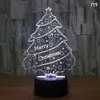 Julgran snögubbar djur tecknad ljus insekt musik karaktär 3d illusion led lampa färgstarka USB drivna mini ljus