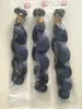 Ombre Hair Extensions Brazilian 3pcs Lot Weave Blue Ombre Remy Bundles