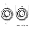 Tappi per le orecchie in acciaio inossidabile 316L Tunnel 8mm Pesi per orecchie semplici Penetrante per gioielli per il corpo Calibri per orecchie Oro Nero Argento