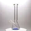 10in Hookah Color Bottom Beaker Glass Bong Waterpipe Dabrig med Clear Downstem 1 Clear Bowl