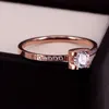 2019 أزياء جديدة CNC صغيرة الماس أربعة Zirconia Zirconia Rose Gold Ring خاتم الذيل الشخصية Zirconia Diamond Finger Ring