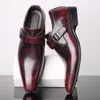 Italienska skor med spänne svart män affärskor läder spetsad oxford klassisk skor män kväll klänning mode vestidos de novia 2019