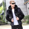 Casaco de pele falso para homens inverno casaco de pele quente manga longa sobretudo parka outerwear