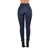 Moda de Cintura Alta Mulheres Skinny Denim Calças Buracos Calças Lápis Calças Casuais Calças de Verão Outono Senhoras Jeans Slim //