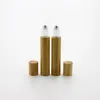 Rollo de bambú de 15 ml en botella de perfume Contenedor de crema para ojos Loción de rodillos Botellas de cosméticos para perfumes Embalaje de aceite esencial LX2038