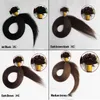 Du tips pre bind hår förlängning keratin fusion mänsklig hår förlängning dubbeldragen silke raka brasilianska remy hår nano ring 100 strängar