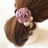 Fasce per capelli con strass per perle di grandi fiori di rosa da donna Fascia per capelli di alta qualità Accessori per cerchi facili da indossare para el cabello mujer