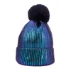 Fashion-2019 Nya Kvinnors Vinterhatt Bomull Sticka Mode Vinter Varm Justerbar Hood Soft Pompom Hat Utomhussporter