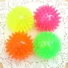 1pc Flashing Light Puppy Dog Cat Pet Hedgehog Rubber Ball Bell Sound Ball Fun Play Toy Led Light Squeaky Chewing Balls