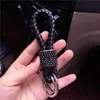 Новый творческий Rhinestone брелок ключа автомобиля Подвеска двойного кольца мужчины и женщины талии кольцо цепи Пара Шарм брелоков держатель