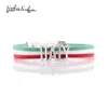 Partihandel - Liten Minglou Infinity Love Country Italien Armband Hjärta Charm Läder Wrap Men Armband Bangles För Kvinnor Smycken